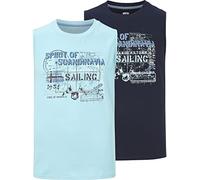 Jan Vanderstorm Herren Doppelpack Tanktop Lenny Set | Sportshirt mit Rundhalsausschnitt | Reine Baumwolle | große Größen L-7XL hellblau, L - 52/54