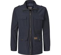 Jan Vanderstorm Herren Fieldjacket Bror Jacke Aus Reiner Baumwolle Mit Vier Taschen | Große Größen L-7xl blau, 4XL (XXXXL) - 68
