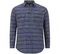 Jan Vanderstorm Comfort Fit Hemd blau, Gemustert