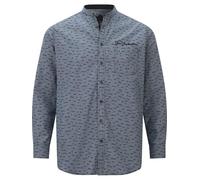 Jan Vanderstorm Herren Hemd Leifbjorn | Lässiges Stehkragen-Hemd mit Alpenprint, 100% Baumwolle, robuste Struktur, im nordischen Look, große Größen L-7XL