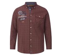 Jan Vanderstorm Herren Hemd Pertavin dunkelrot, 43/44