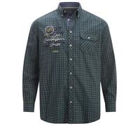 Karohemd JAN VANDERSTORM "Hemd PERTAVIN", Herren, Gr. XL, weit, blau (blau kariert), Obermaterial: 100% Baumwolle CO., Hemden Karohemd (96945502-XL) blau kariert