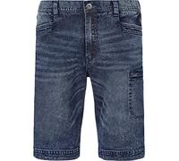 Cargobermudas JAN VANDERSTORM "Jeansbermuda AKISTEG", Herren, Gr. 72, N-Gr, blau, Obermaterial: 75% Büffelleder BL. 23% Polyester COOLMAX PES(Coolmax). 2% Elasthan EL., Hosen (75759621-72) blau