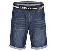 Jan Vanderstorm Herren Jeansbermuda Lenas Kurze Jeanshose | im Used-Look | mit vielen Taschen | Reine Baumwolle | große Größen L-7XL blau, 3XL (XXXL) - 64