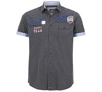 Jan Vanderstorm Herren Kurzarmhemd Ajule | Reine Baumwolle | Kariert | Gr. L-7xl dunkelblau, 6XL (XXXXXXL) - 53/54