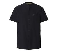 Jan Vanderstorm Herren Kurzarmhemd Albart | Stehkragen | Brusttasche | Reine Baumwolle | große Größen L-7XL schwarz, 49/50