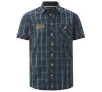 Jan Vanderstorm Kurzarmhemd Herren Comfort Fit Baumwolle petrol, XXXXL