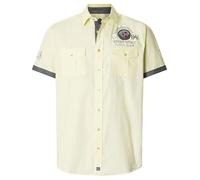 Jan Vanderstorm Herren Kurzarmhemd Snofred | Reine Baumwolle | Kariert | Gr. L-7xl hellgelb, 51/52