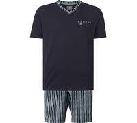 Jan Vanderstorm Herren Kurzer Schlafanzug Hager dunkelblau, 5XL (XXXXXL) - 72/74