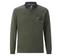 Langarm-Poloshirt JAN VANDERSTORM "Langarm-Poloshirt OLSLAND", Herren, Gr. 4XL, grün (oliv), Obermaterial: 100% Baumwolle CO., Shirts (83788711-4XL) oliv