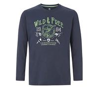 Langarmshirt JAN VANDERSTORM "Langarmshirt STAAF" Gr. 4XL, blau (dunkelblau) Herren Shirts (82671404-4XL) dunkelblau