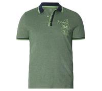 Jan Vanderstorm Herren Poloshirt Herfinn Sportives Baumwoll-Piqué Shirt Brustprint, Kurzarm mit klassischem Kragen, atmungsaktiv bequem, Casual-Design Alltag Urlaub, 100% Baumwolle, L-7XL Grün, 64/66