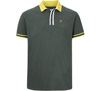 Jan Vanderstorm Herren Poloshirt Isfried aus 100% Baumwolle | Polokragen und Knopfleiste in Kontrastdesign | Kurzarm -Polohemd | große Größen von L-7XL Comfort Fit Grau, 60/62
