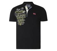 Jan Vanderstorm Herren Poloshirt Jano Bedruckt | Kurzarm-Polohemd | Polokragen | 100% Baumwolle | große Größen L-7XL Schwarz, 68/70