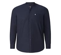 Jan Vanderstorm Herren Stehkragenhemd Kallu Dunkelblau, 3XL (XXXL) - 47/48
