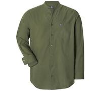 Langarmhemd JAN VANDERSTORM "Stehkragenhemd KALLU", Herren, Gr. 3XL, weit, grün (oliv), Obermaterial: 100% Baumwolle CO., comfort fit normal, Hemden (35671746-XXXL) oliv