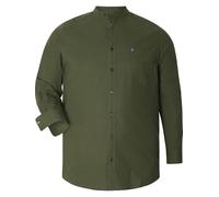 Jan Vanderstorm Herren Stehkragenhemd Kallu Hemd Mit Stehkragen| Reine Baumwolle | Größe L - 7XL Oliv, 53/54