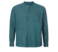 Jan Vanderstorm Stehkragenhemd Herren Comfort Fit Baumwolle petrol, XXXXL