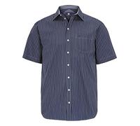 Jan Vanderstorm Streifenhemd Herren Comfort Fit Baumwolle blau, XXXXL