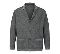 Jan Vanderstorm Herren Strickjacke Asger Nicht gefüttert | Sakko | Blazer | Cardigan aus elegant-dünnem Strick-Material | große Größen L-7XL dunkelgrau, 4XL (XXXXL) - 68/70