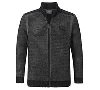 Jan Vanderstorm Herren Strickjacke Halsten Jacke mit Reißverschluss | Baumwoll-Mischung | große Größen L-7XL schwarz, 3XL (XXXL) - 64/66