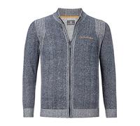 Strickjacke JAN VANDERSTORM "Strickjacke INGRABAN" Gr. XXL, blau (blau melange) Herren Strickjacken (89262865-XXL) blau melange