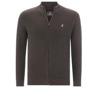 Jan Vanderstorm Comfort Fit Strickjacke dunkelbraun, Einfarbig
