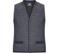 Jan Vanderstorm Herren Strickweste Tane Weste mit Wolle | Trachtenweste ärmellos dunkelblau, 3XL (XXXL) - 64/66