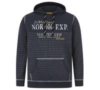 Jan Vanderstorm Comfort Fit Kapuzen Sweatshirt dunkelblau, Einfarbig
