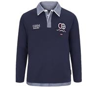 Jan Vanderstorm Herren Sweatshirt Fenno | aus Baumwolle, Casual Sweater für Männer im modernen Rugby-Design, hochwertiger Lagen-Look mit Kragen, große Größen L-7XL