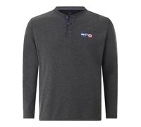 Funktionsshirt JAN VANDERSTORM "Sweatshirt JORNSEN", Herren, Gr. XXXL, grau (dunkelgrau melange), Obermaterial: 70% Baumwolle CO. 30% Polyester PES., casual, comfort fit normal, Serafino, Langarm, Shi