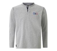 Funktionsshirt JAN VANDERSTORM "Sweatshirt JORNSEN", Herren, Gr. XXL, grau (silbergrau melange), Obermaterial: 70% Baumwolle CO. 30% Polyester PES., casual, comfort fit normal, Serafino, Langarm, Shir