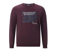 Sweatshirt JAN VANDERSTORM "Sweatshirt LINDSKOV", Herren, Gr. XL, rot (dunkellila), Obermaterial: 100% Baumwolle CO., Sweatshirts Sweatshirt (48770513-XL) dunkellila