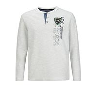 Jan Vanderstorm Herren Sweatshirt Reginald | Serafino-Ausschnitt Mit Knöpfen | Reine Baumwolle | Große Größen L-7xl wollweiß, 5XL (XXXXXL) - 72/74