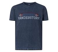 T-Shirt JAN VANDERSTORM "T-Shirt DIETHELM", Herren, Gr. L, blau (dunkelblau), Obermaterial: 100% Baumwolle CO., casual, comfort fit normal, Rundhals, Kurzarm, Shirts (48520233-L) dunkelblau