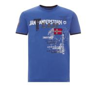 Jan Vanderstorm Herren T-Shirt Sölve aus 100% Baumwolle | gerader Schnitt und angenehmer Jersey | Bedruckt | große Größen L-7XL Royalblau, 7XL (XXXXXXXL) - 80/82