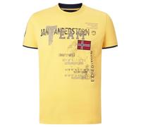Jan Vanderstorm Herren T-Shirt Sölve aus 100% Baumwolle | gerader Schnitt und angenehmer Jersey | Bedruckt | große Größen L-7XL Gelb, 7XL (XXXXXXXL) - 80/82