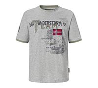 Jan Vanderstorm Comfort Fit T-Shirt Rundhals grau, Bedruckt
