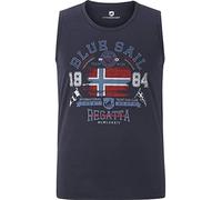 Jan Vanderstorm Comfort Fit Tank Top dunkelblau, Bedruckt