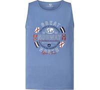 Jan Vanderstorm Herren Tanktop Tamppi Blau, 4XL (XXXXL) - 68/70