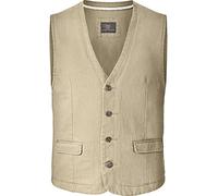 Funktionsweste JAN VANDERSTORM "Weste TORELL", Herren, Gr. 68, beige, Obermaterial: 100% Baumwolle CO., modisch, regular fit normal, Westen, Freizeitweste in Jeans-Optik (85220457-68) beige