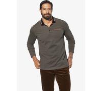 Jan Vanderstorm Langarm-Poloshirt Herren braun, 5XL