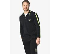 Langarm-Poloshirt JAN VANDERSTORM "Langarm-Poloshirt SIGURDHILD" Gr. XXL, schwarz Herren Shirts (91668949-XXL) schwarz