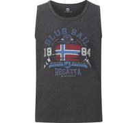 Jan Vanderstorm Regular Fit Tank Top dunkelgrau, Bedruckt