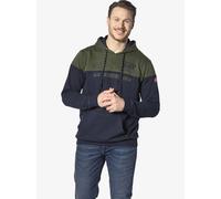 Jan Vanderstorm Comfort Fit Kapuzen Sweatshirt dunkelblau, Gemustert