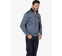 Jan Vanderstorm Comfort Fit Sweatshirt Zipblau, Bedruckt