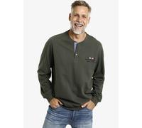 Jan Vanderstorm Comfort Fit Sweatshirt oliv, Einfarbig