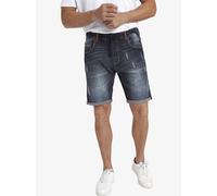 Bermudas JAN VANDERSTORM "Tiefbundbermuda LAMBRIT", Herren, Gr. 72, blau (dunkelblau), Obermaterial: 78% Baumwolle CO. 20% Polyester PES. 2% Elasthan EL., casual, comfort fit kurz, Hosen (14368727-72)
