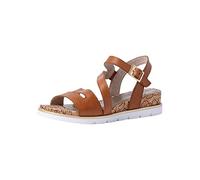 Jana 100% comfort Damen 8-8-28209-26 Flache Sandale, Braun, 40 EU Weit