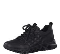 Jana 100% COMFORT LEATHER 8-8-23707-27/400 BEIGE Sportliche Schnürer HW 21/22 für Damen, schwarz, Größe 38 EU